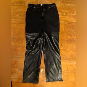 Abercrombie black 90s straight ultra high rise jeans